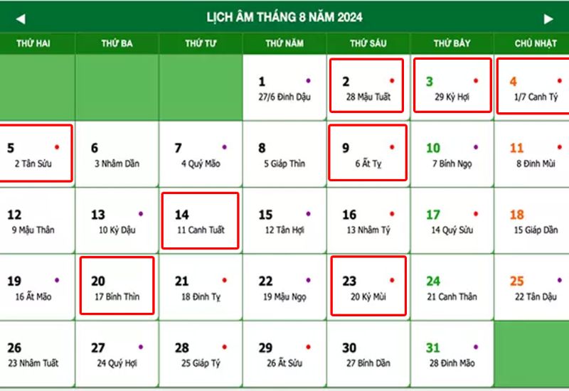 Xem lịch cắt tóc tháng 8 năm 2024 ngày tốt, xấu