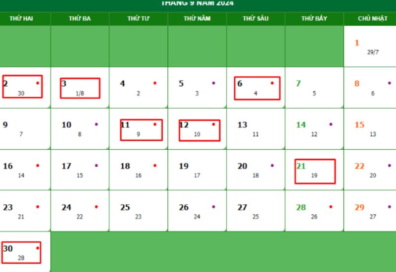 Xem lịch cắt tóc tháng 9 năm 2024 theo phong thủy